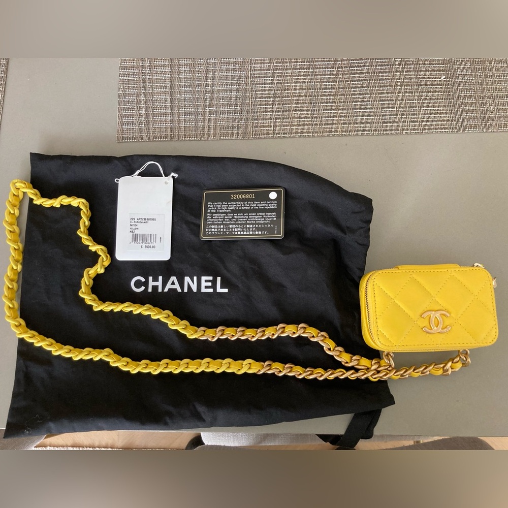 Chanel Vibrant Yellow Mini ‘Candy’ Bag with Chain Strap - Rare new w/tags!